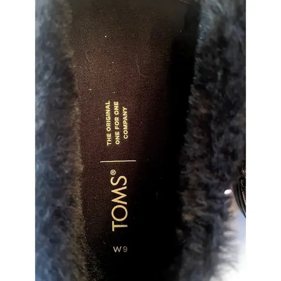 Tom’s Alpargata Black Floral Brocade Slip-On Women size 9 - Picture 4 of 7